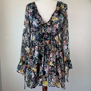 Free People Multicolor Floral Tunic